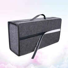 VOSAREA Trunk Car Storage Box Foldable Portable Trunk Organizer Bag Back-Up Case for Van Car Automobile (Grey)