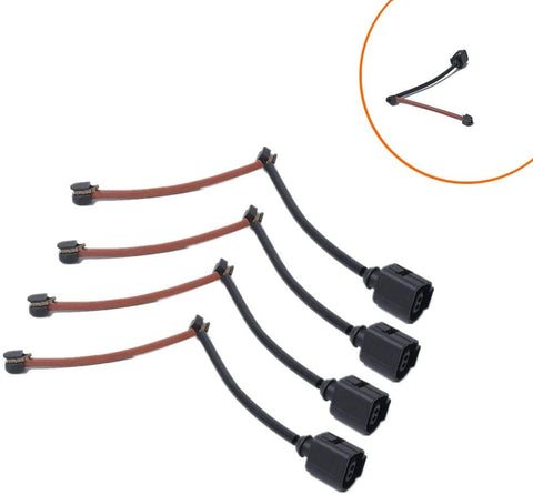 Automotech 4 Packs Rear Pair Brake Pad Wear Sensor Set For 2006-2015 A u d i Q7 Touareg Cayenne 7L0907637C