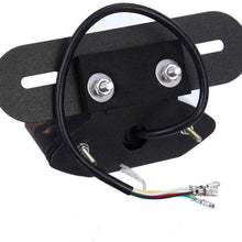 ANKIA 12V 16 LED Universal Motorcycle Integrated Brake Tail Running Light Turn Signla License Plate Lamp (Smoked Black Cover)