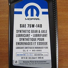 Mopar One Quart SAE 75W-140 Synthetic Gear & Axle Lubricant New OEM