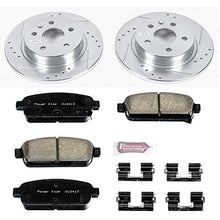 Power Stop K5544 Rear Z23 Carbon Fiber Brake Pads with Drilled & Slotted Brake Rotors Kit