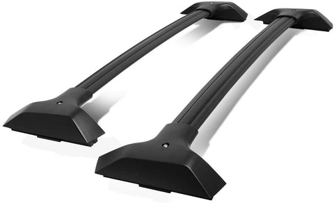 Pair OE Style Aluminum Car Roof Rack Rail Cross Bars Top Luggage Cargo Carrier Replacement for Chevy Traverse 09-17