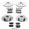 Power Stop K2441 Front and Rear Z23 Carbon Fiber Brake Pads with Drilled & Slotted Brake Rotors Kit