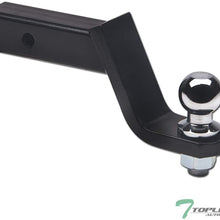 Topline Autopart Universal 4" Drop Rear Bumper Trailer Tow Hitch Loaded Ball Mount With Pin & Clip Kit For 2" x 2" Towing Receiver Tube