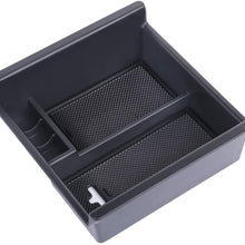 JDMCAR Center Console Organizer Compatible with Toyota 4Runner （2010-2019 2020）, Insert ABS Black Materials Tray, Armrest Box Secondary Storage