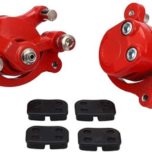 Hermoso Front Rear Disc Brake Caliper Pads Fit for 43Cc 47Cc 49Cc Chinese Mini Moto Kids ATV Quad Minimoto Dirt Pocket Bike Gas Scooter (Color : Red)