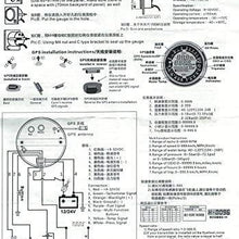 ELING Multi-Functional GPS Speedometer Tachometer Hour Water Temp Fuel Level Oil Pressure Voltmeter 12V 10Bar 85mm with Backlight