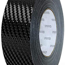 VViViD Black Carbon Fiber Air-Release Adhesive Vinyl Tape Roll (1/2 Inch x 20ft)