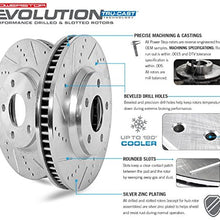 Power Stop K6803 Front and Rear Z23 Carbon Fiber Brake Pads with Drilled & Slotted Brake Rotors Kit