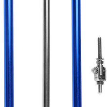 cciyu 2PCS Adjustable Blue Front Lip Rod Bumper Lip Splitter Tie Rod Bars 3.94-9 Inch
