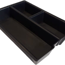 Vehicle OCD - Lower Center Console Organizer Tray for Dodge RAM 1500 (2009-18), RAM 2500/3500 (2010-18), RAM 1500 Classic (2019)(Full Console w/Bucket Seats ONLY) - Made in USA