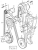 Serpentine Alternator Water Pump Belt for Volvo Penta 3860086 4.3L, 5.0L, 5.7L