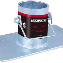 NBJINGYI Trailer Jack Foot Plate 2000LBS Capacity with Pin Base for A-Frame Boat RV Camper Removable Fits 2" Jacks