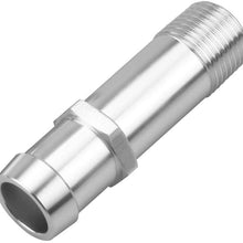 Tickas Heater Hose Fitting Water Pump,90 Degree Chrome Intake Manifold Fitting 5/8" Hose To 1/2"