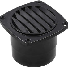 Gazechimp Round Air Vent ABS Louver Grille Cover Black for Rv/Yacht/Boat