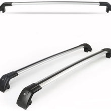 KPGDG Fit for Mercedes Benz GLA 2014-2019 Lockable Baggage Luggage Racks Roof Racks Rail Cross Bar Crossbar - Silver