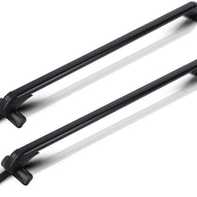 Roof Rack Cross Bar Rail Universal 2X Aluminum Car Top Luggage Roof Rack Cross Bars Carrier with 2 Keys Cargo Racks Rooftop Luggage Canoe Kayak Carrier Rack