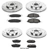 Power Stop K5450 Front and Rear Z23 Carbon Fiber Brake Pads with Drilled & Slotted Brake Rotors Kit