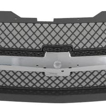 Perfit Liner New Front Upper Chrome Gray Grille Grill Replacement With Chrome Molding Smooth Frame For 03-06 Silverado 1500 2500 3500 HD Classic Fit Base LS LT Model GM1200489 19168629