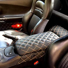 RedlineGoods Center Console Cover for 1997-2004 Chevrolet Corvette C5. Black with Red Thread