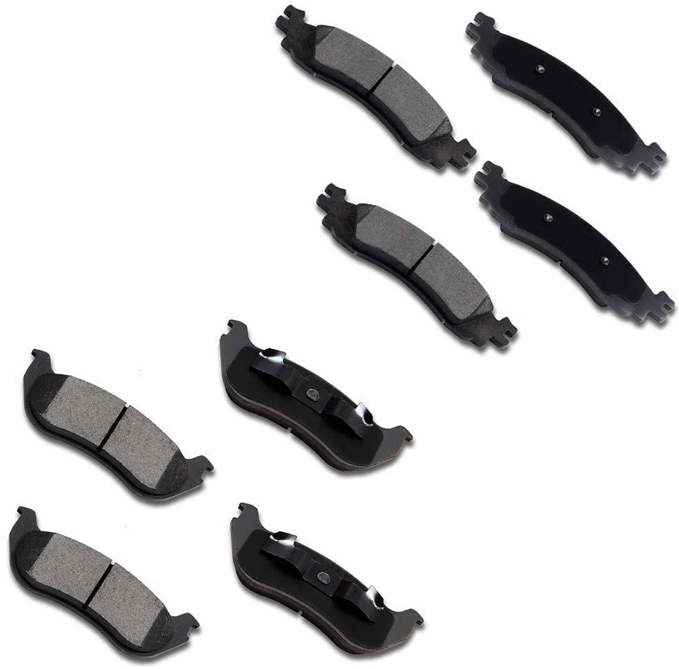 Ceramic Brake Pads Kits,8 Pcs Brake Pads Full Fit LSAILON 2006-2010 Ford Explorer 2007-2010 Ford Explorer Sport Trac 2010 2011 2012 Ford Taurus 2006 2007 2008 2009 2010 Mercury Mountaineer