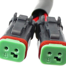iJDMTOY (2) Y-Shape Dual Outputs Deutsch DT DTP Adapters Connectors Splitters, Good For Dual LED Pod Lights, LED Light Bar, LED Work Lamps, Fog Lights, etc
