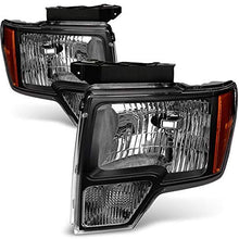 For Black 09-14 Ford F150 F-150 For Non Projector Headlight Model Pickup Truck Headlight Replacement