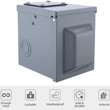 Miady 50 Amp 125/250 Volt RV Power Outlet Box, Enclosed Lockable Weatherproof Outdoor Electrical NEMA 14-50R Receptacle Panel, For RV Camper Travel Trailer Motorhome Electric Car Generator.