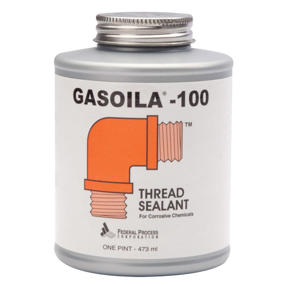 Gasoila 100 Soft-Set Thread Sealant, -50 to 450 Degree F, For Corrosive Chemicals, 1/4 Pint Brush