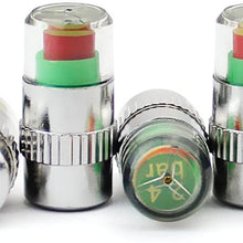KKmoon 4PCS car auto tire Pressure Monitor tire gage Alert Sensor Indicator Valve caps