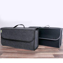 VOSAREA Trunk Car Storage Box Foldable Portable Trunk Organizer Bag Back-Up Case for Van Car Automobile (Grey)