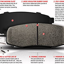 Power Stop 17-1554, Z17 Rear Ceramic Brake Pads with Hardware