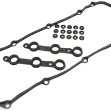 Ensun Engine Valve Cover Gasket Set + 15 Grommets kit for BMW E36 E39 Z3 M52 S52 Replace# 11129070532