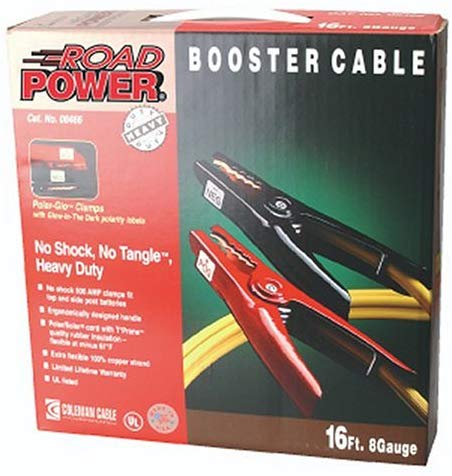 Road Power 08466 16-Foot Medium-Duty Booster Cables, 8-Gauge