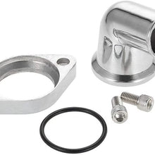 Rumors New Aluminum Water Neck Swivel 15 Degree Fit for Chevy 327 350 454 396 (Color : Silver)