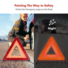 MYSBIKER Emergency Warning Triangles, Roadside Safety Triangle, 3 Pack Foldable Warning Reflective Triangle with Case for Vehicles Breakdown