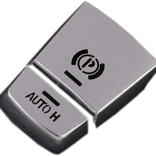 Aluminum Alloy Car Electronic Handbrake AUTO H Button Cover Trim for BMW 5 F10 GT f07 6 7 series X3 F15 X4 F16 X5 F25 X6 F26, Silver