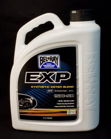 BEL-RAY EXP SYNTH ESTER BLEND 4T ENGINE OIL 15W-50 (4L), Manufacturer: BEL-RAY, Manufacturer Part Number: 99130-B4LW-AD, Stock Photo - Actual parts may vary.