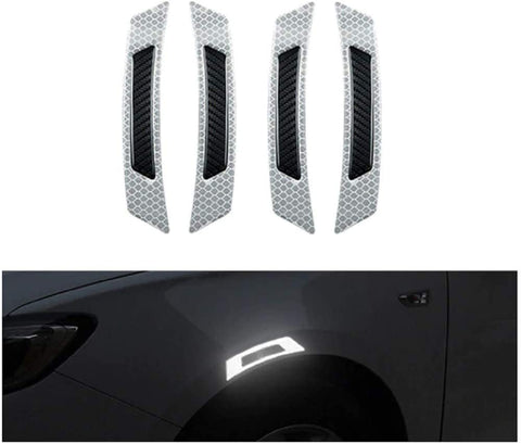 TRUE LINE Automotive Reflective Car Side Door Fender Wheel Well Warning Molding Trim Sticker Safety Markers (Style 1, Silver)