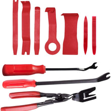 10 Pcs Auto Trim Removal Tool Set with Fastener Removers Strong Nylon Door Panel Tool for Car Panel Dash Audio Radio Removal Installer and Repair Pry Tool