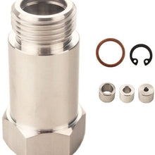 DEWHEL Adjustable Defouler O2 Oxygen Sensor Fitting Bung M18x1.5 Universal Stainless Steel Straight