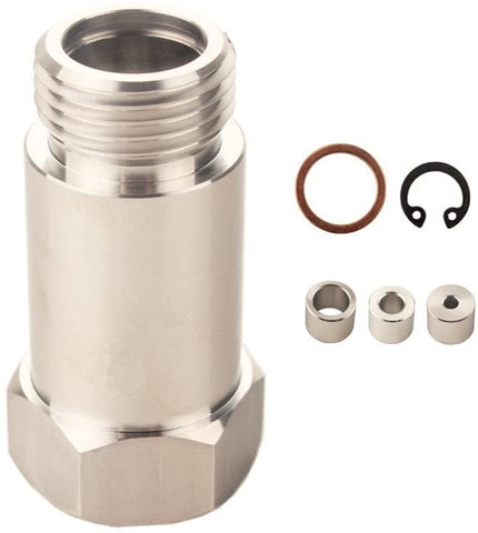 DEWHEL Adjustable Defouler O2 Oxygen Sensor Fitting Bung M18x1.5 Universal Stainless Steel Straight