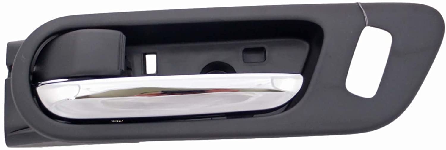 Dorman 93864 Front Driver Side Interior Door Handle for Select Mazda Models, Black and Chrome