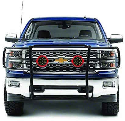 Black Horse Off Road 17GT27MA-PLR Black Grille Guard Kit with 7