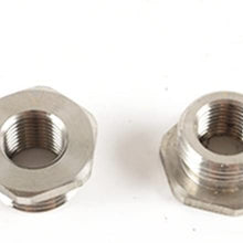 O2 Oxygen Sensor Port Plug Adapters Dual Threaded Adapter 18 to 12mm Exhaust Pipes Bungs For Harley FLSTF FATBOY Breakout, Dyna, Electra Glid