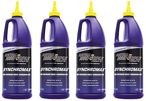 Royal Purple 01512 Set of 4 Synchromax Manual Transmission Fluid 1-Quart Bottles