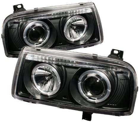 Spyder 5012197 Volkswagen Jetta III 93-98 Projector Headlights - LED Halo - Black - High H1 (Included) - Low H1 (Included) (Black)