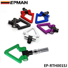 EPMAN Billet Aluminum Front Rear JDM Japanese Car Auto Triangle Ring Trailer Tow Hook Kit For Honda Toyota (Green)