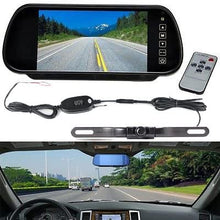 7" LCD Mirror Monitor +Wireless Car Reverse Rear View Backup Camera Night Vision