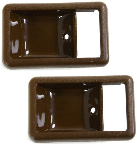 Door Handle Trim Compatible with Toyota Van Wagon 88 Front or Rear Left and Right Side 4-Door Sedan Brown Set of 2
